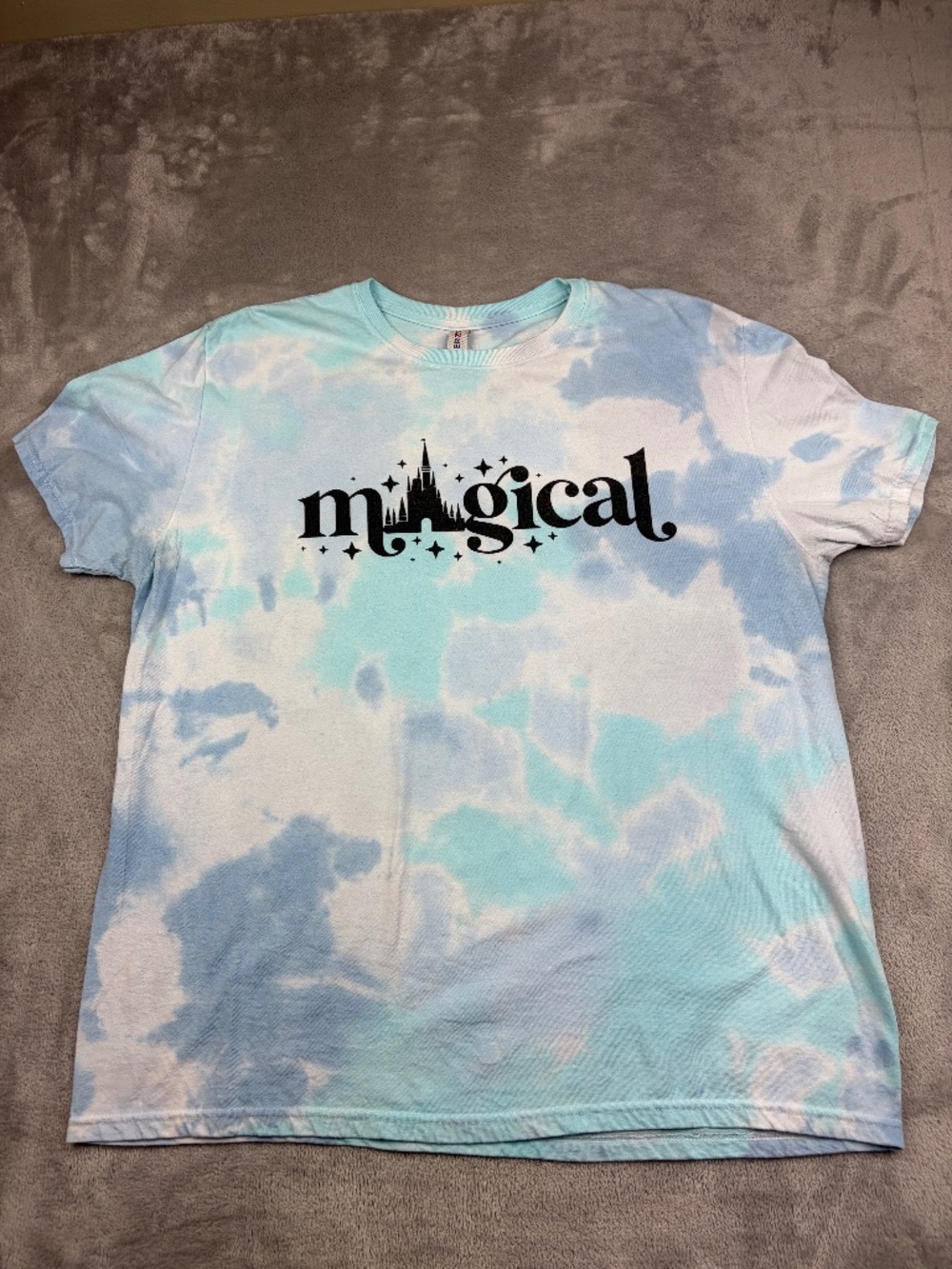 Disney "Magical" Tie Dye Short Sleeve Tee Shirt Women's XL